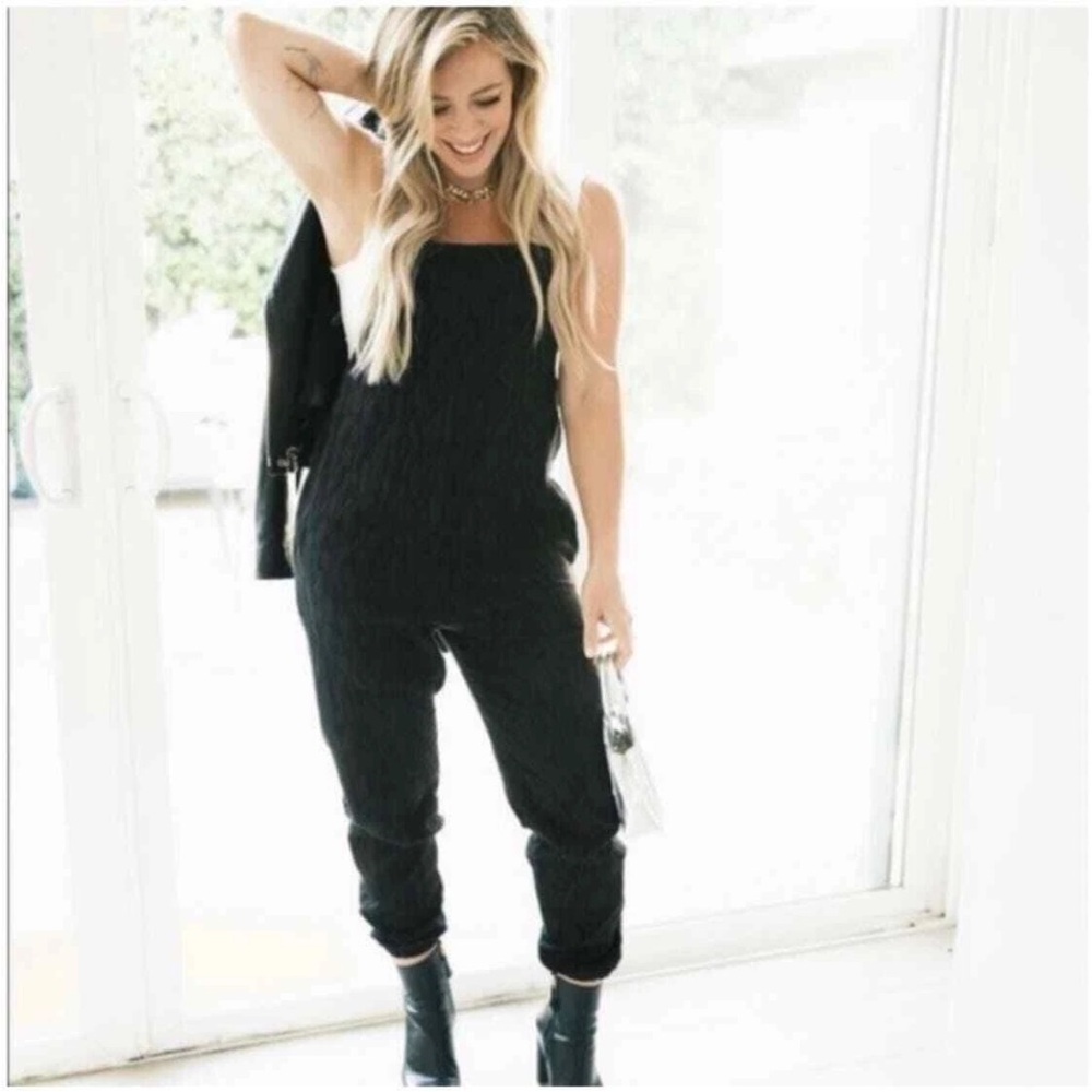 Smash + Tess Black Strapless Jumpsuit